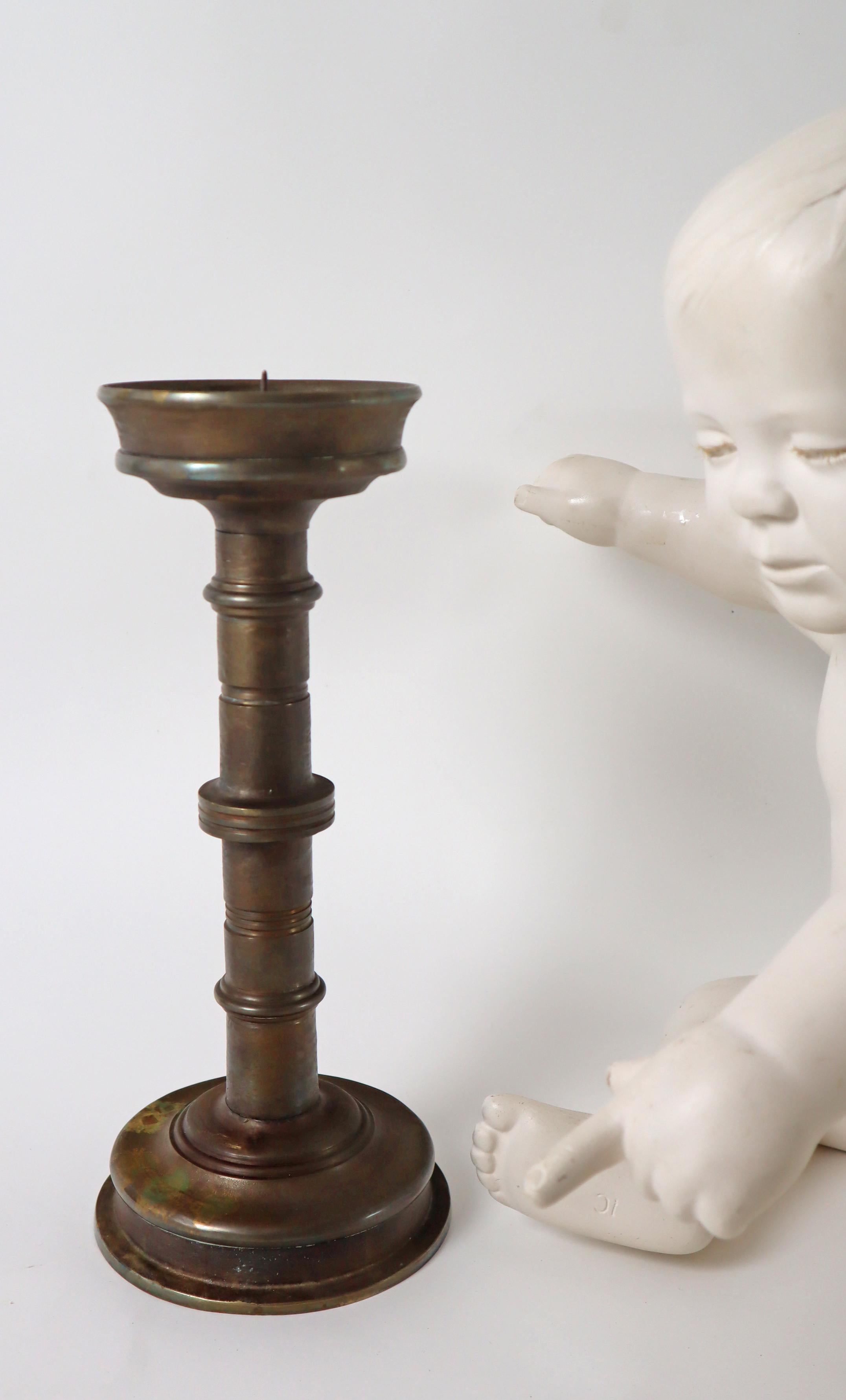 Grande portacandele sacro in bronzo art déco, Germania, 1930 circa in vendita 1