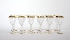 Servicio de Vino / Agua Grande Saint Louis Crystal Gold Trim / 12 Personas