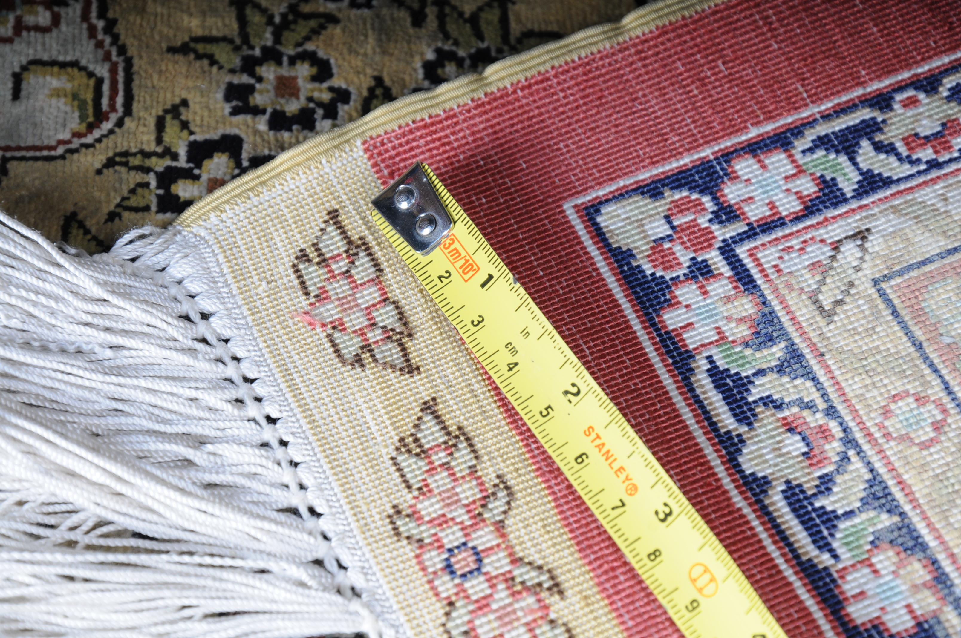Large Salon Carpet, Silk on Silk, 20th Century For Sale 9