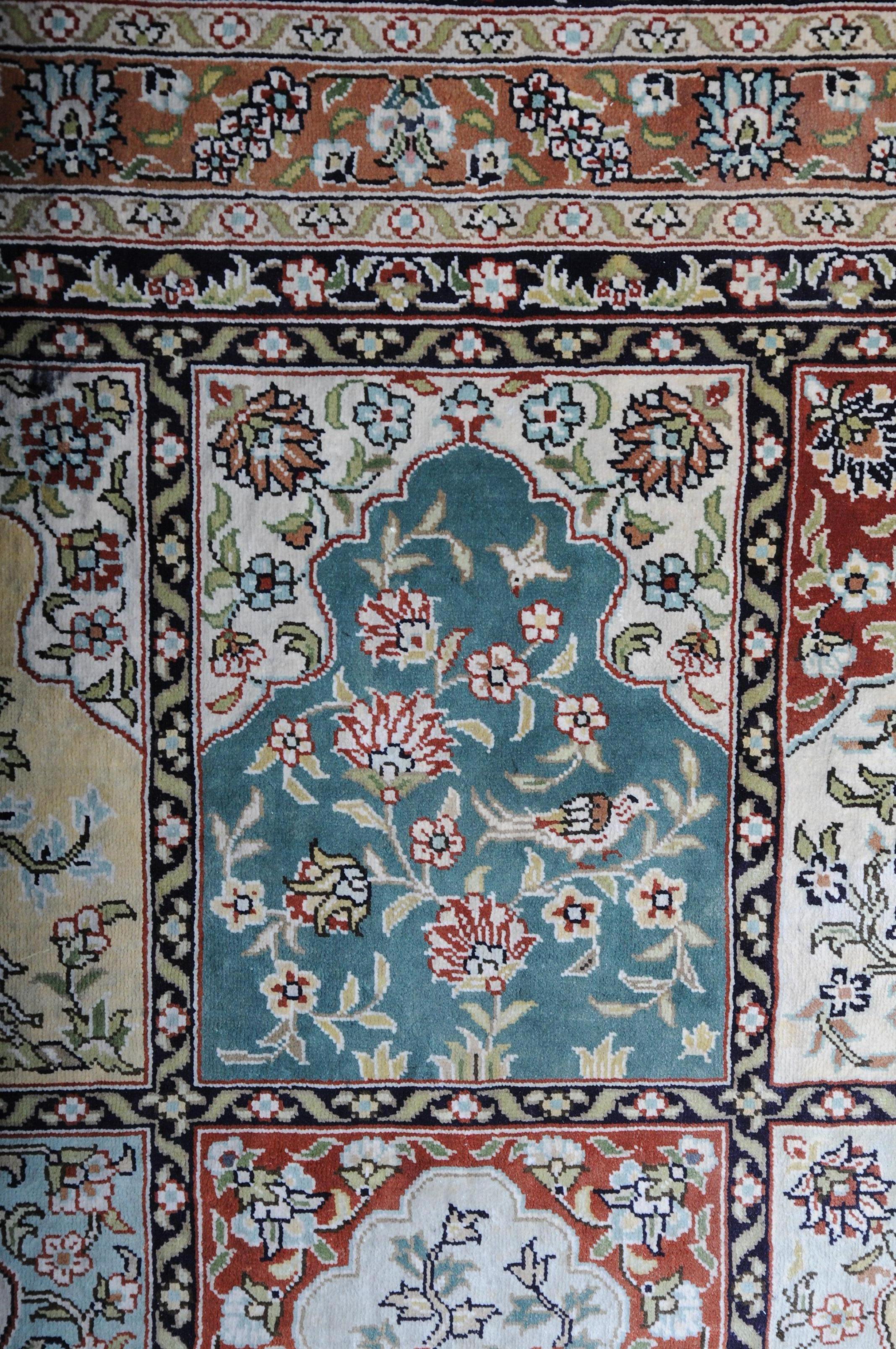 Large Salon Carpet, Silk on Silk, 20th Century For Sale 2