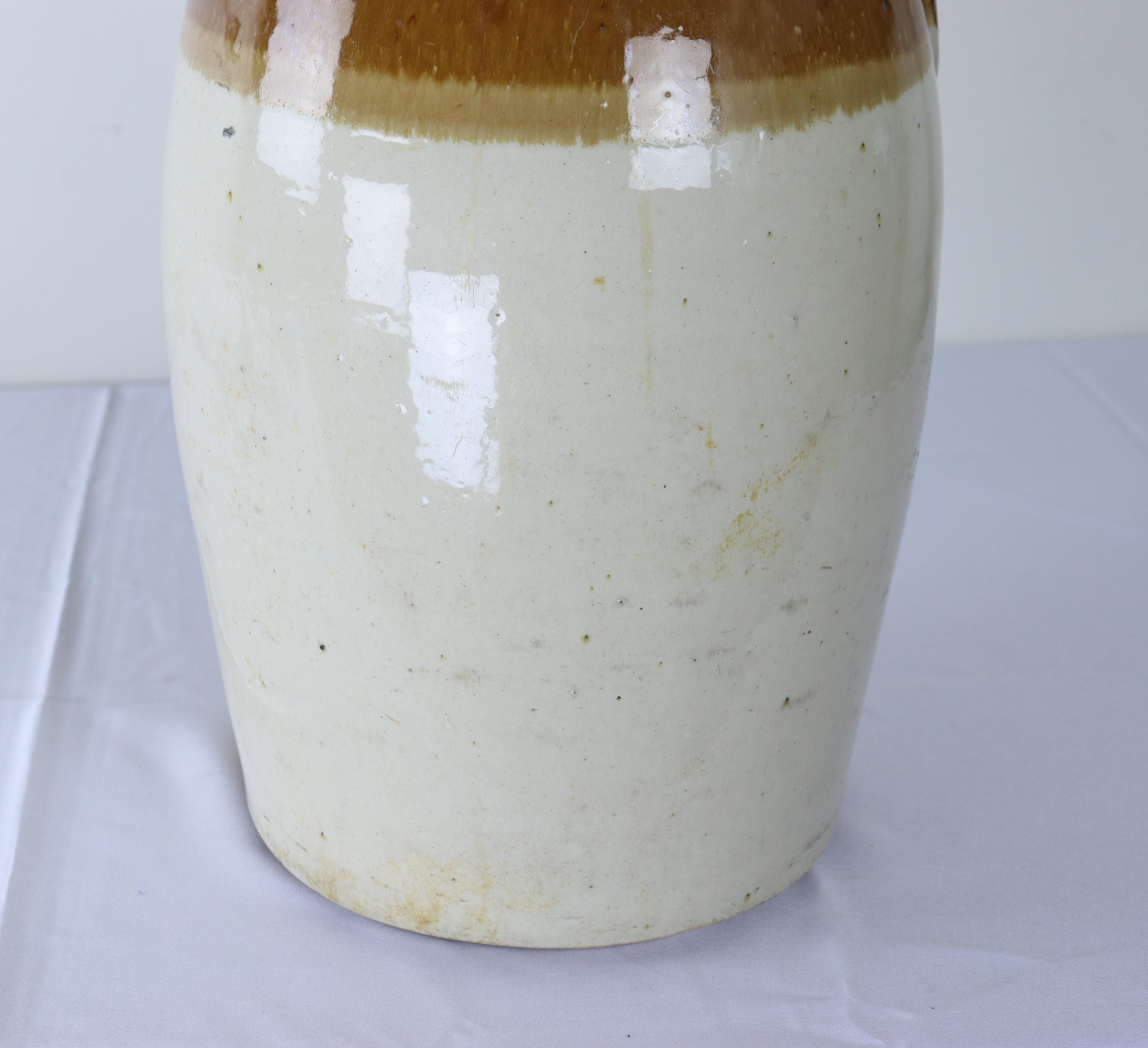 19th Century Large Salt Glazed Scottish Brewery Jug from Port Dundas Pottery For Sale