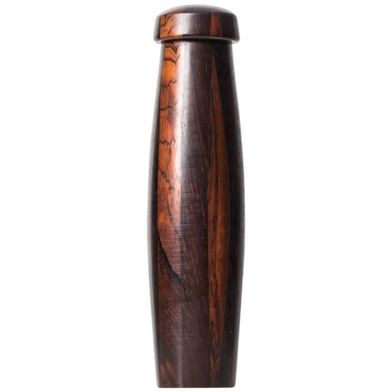 Large Salt Shaker in Solid Rosewood Produced in Denmark