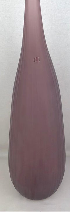 Large Salviati Murano Aria Vase by Renzo Stellon in Amethyst Glass Mouth Blown