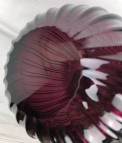 Large Salviati Murano Aria Vase in Amethyst Glass Mouth Blown