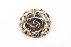 Large Sam Philipe Sterling Silver Flower Pendant Brooch