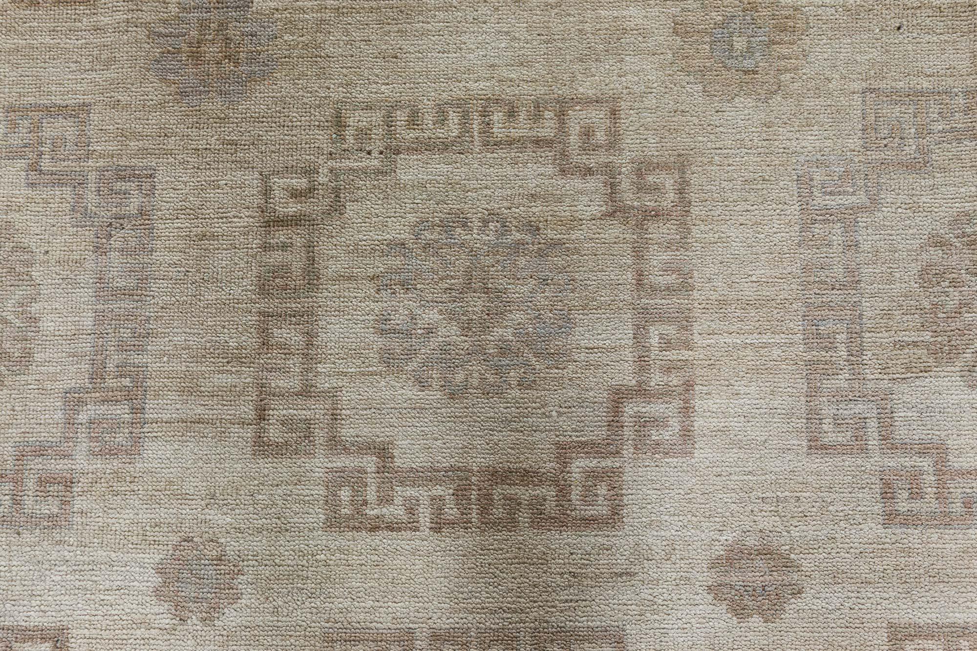 Large Samarkand style geometric hand knotted wool rug by Doris Leslie Blau.
Size: 14'7