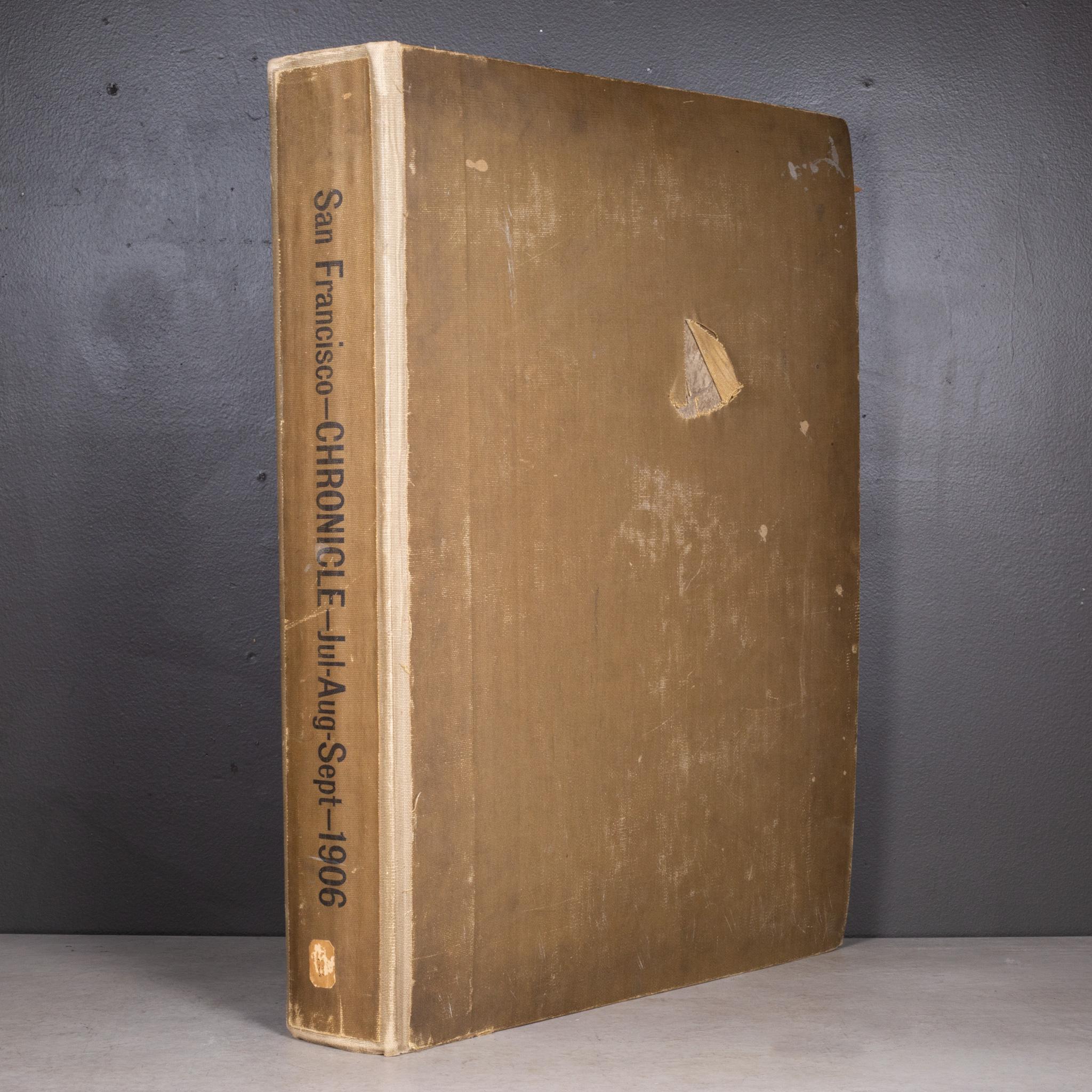 Large San Francisco Chronicle Bound Newspaper Book c.1906 2
