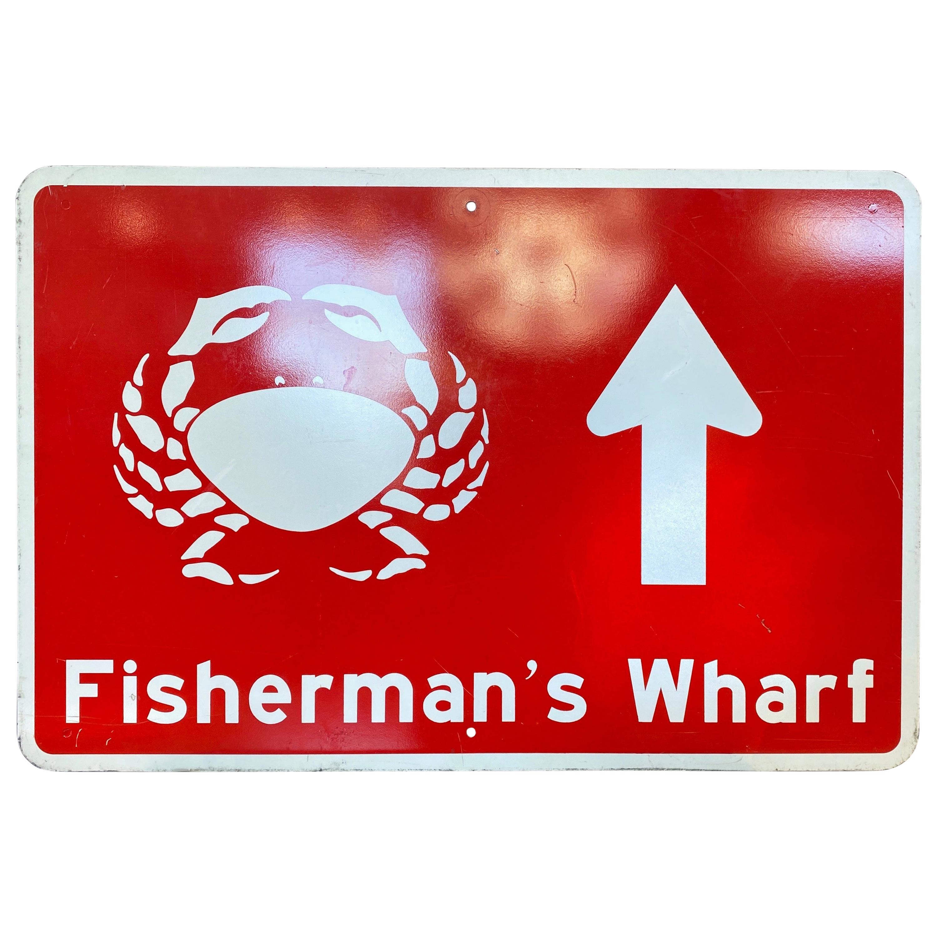 Large San Francisco Fisherman’s Wharf Street Sign, 1992