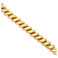 Grand bracelet San Marco en or jaune 18 carats avec finition mate 66,5 grammes
