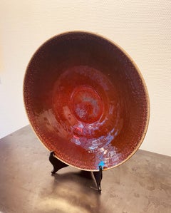 Large Sangre-de-toro fruit bowl by Gustav and Ulla Kraitz, Sweden