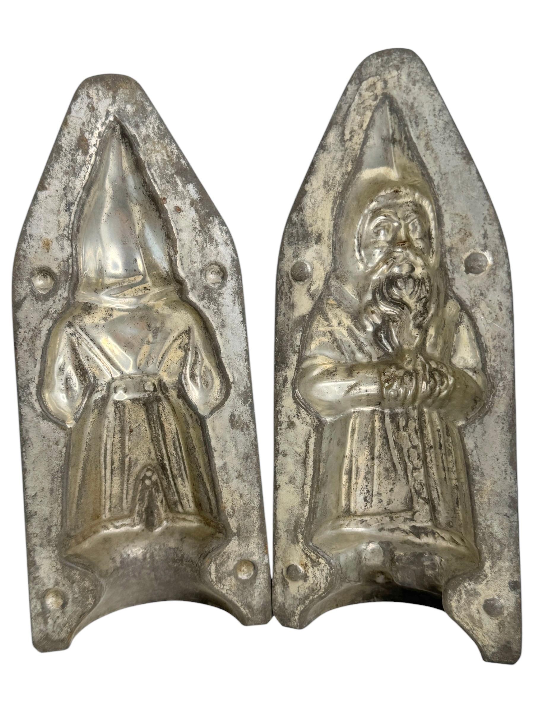 large Santa Claus Belsnickle Christmas Chocolate Mold Antique 1890s, German For Sale 7