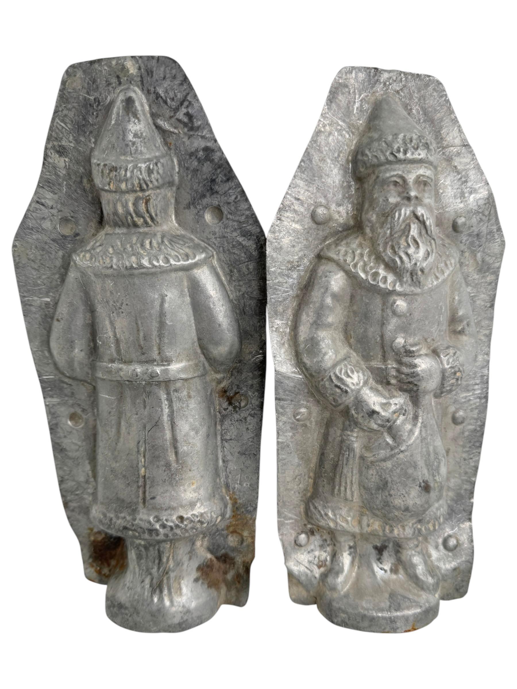 large Santa Claus Belsnickle Christmas Chocolate Mold Antique 1900s, German For Sale 9
