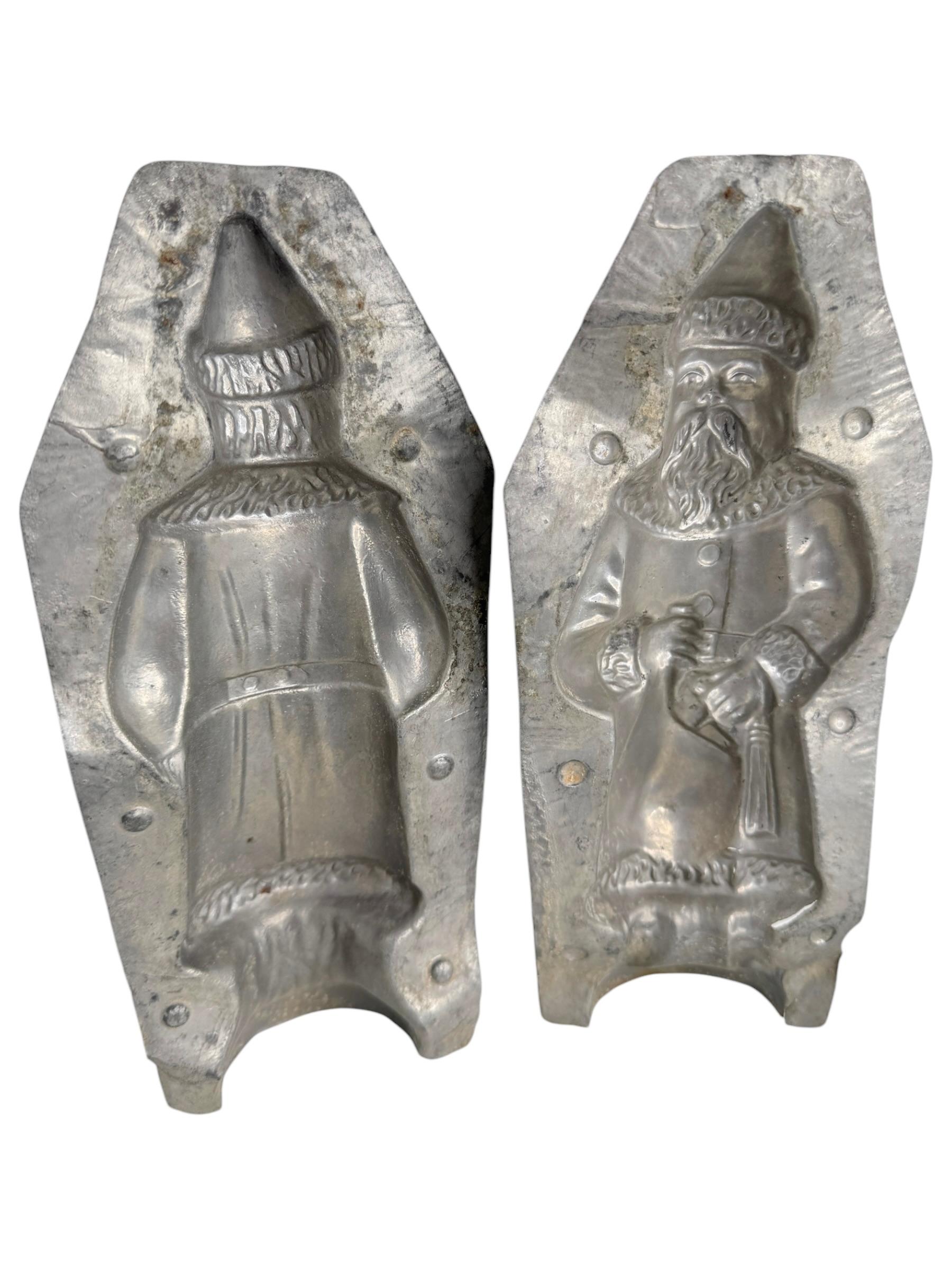 large Santa Claus Belsnickle Christmas Chocolate Mold Antique 1900s, German For Sale 10