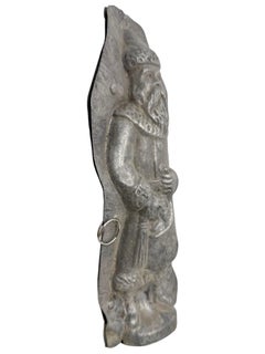 large Santa Claus Belsnickle Christmas Chocolate Mold Antique 1900s, German