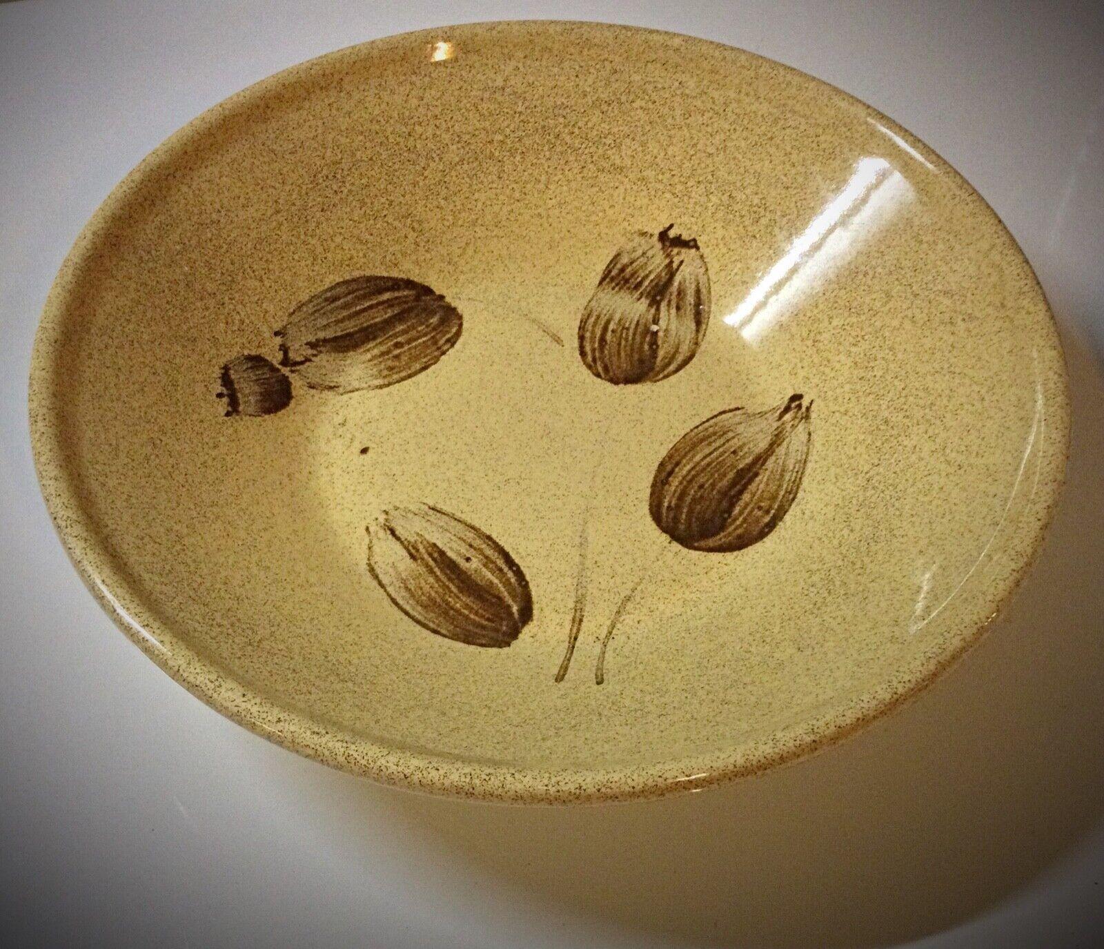 Grand bol à salade en faïence de Sarreguemines avec motif de fleur de tulipe - France - 2Y52 Bon état - En vente à Bordeaux, FR