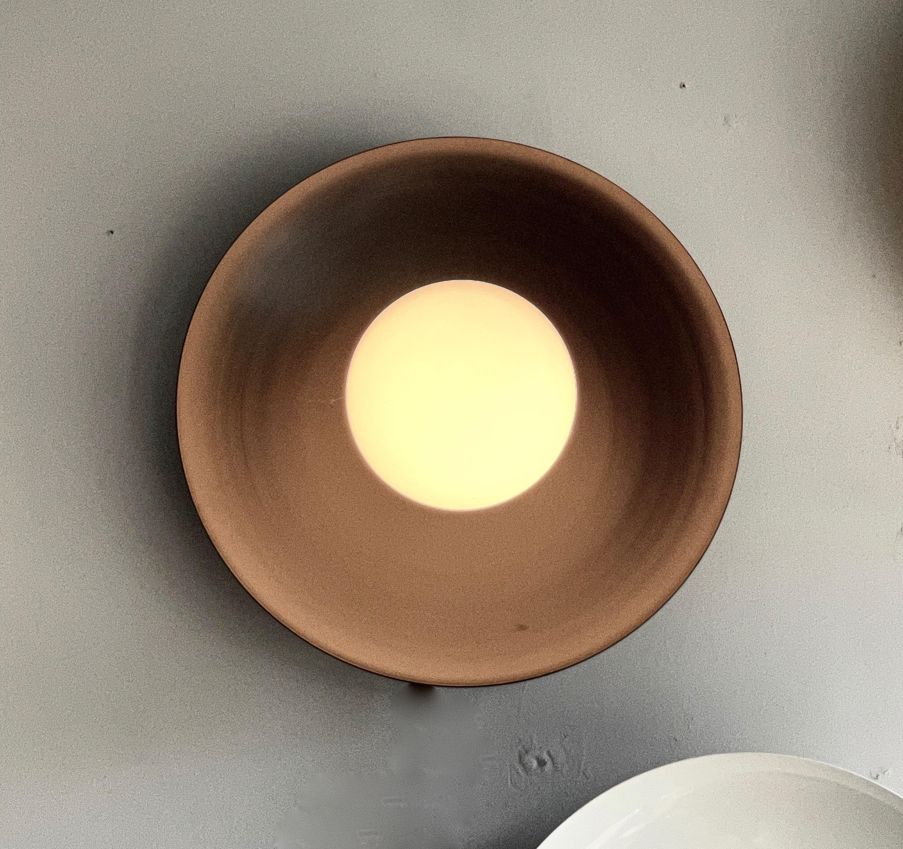 Enameled Large Sasco Flush Mount or Wall Sconce, Custom Colors