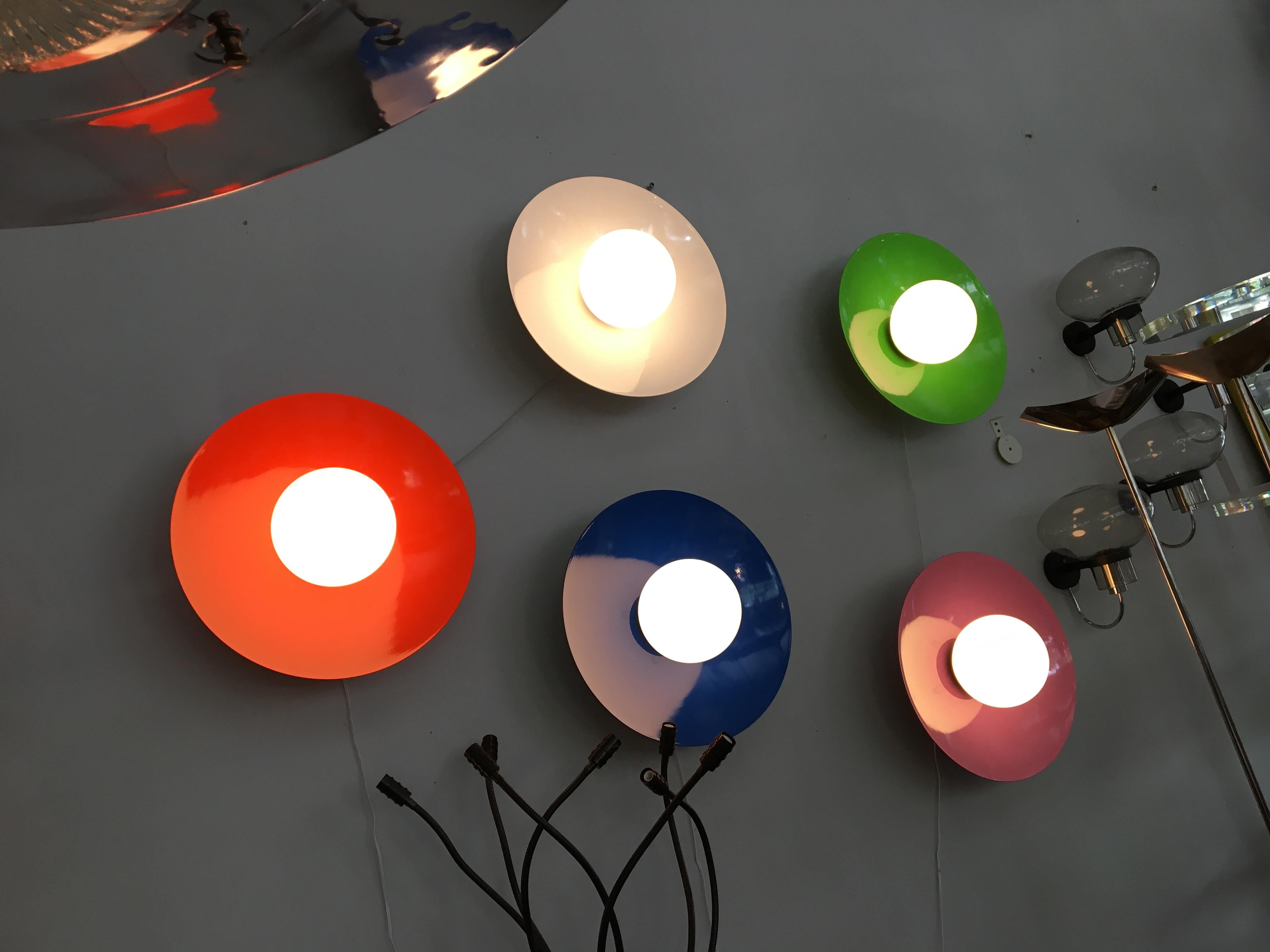 Large Sasco Flush Mount or Wall Sconce, Custom Colors In New Condition In Pound Ridge, NY
