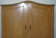 Large Satin Walnut Double Wardrobe Part Suite, Dressing Table, Small Wardrobe