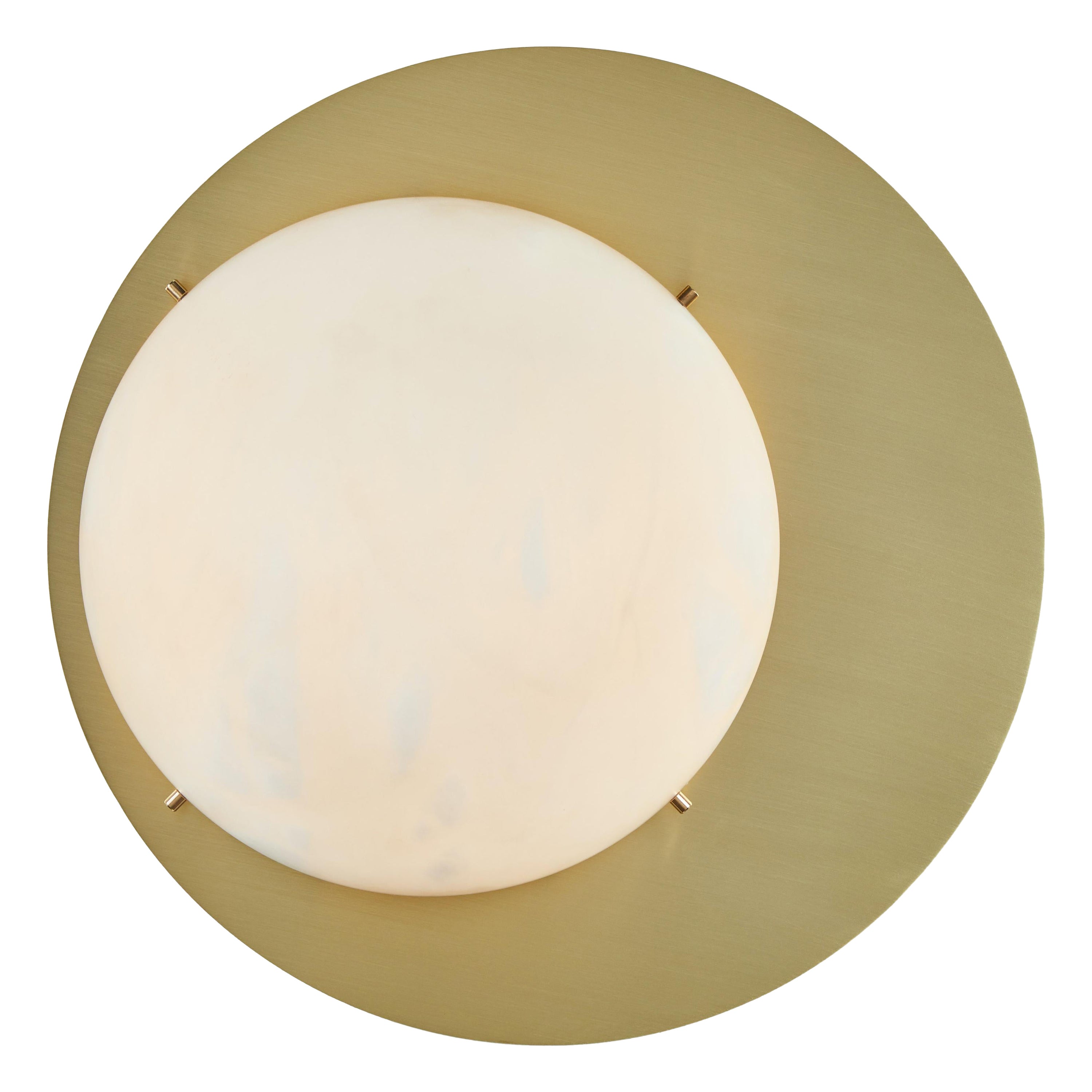 Scontrino grande 'Saturno' in ottone e alabastro