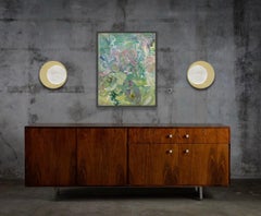 Large 'Saturn' Sconce in Bronzed Steel and Alabaster