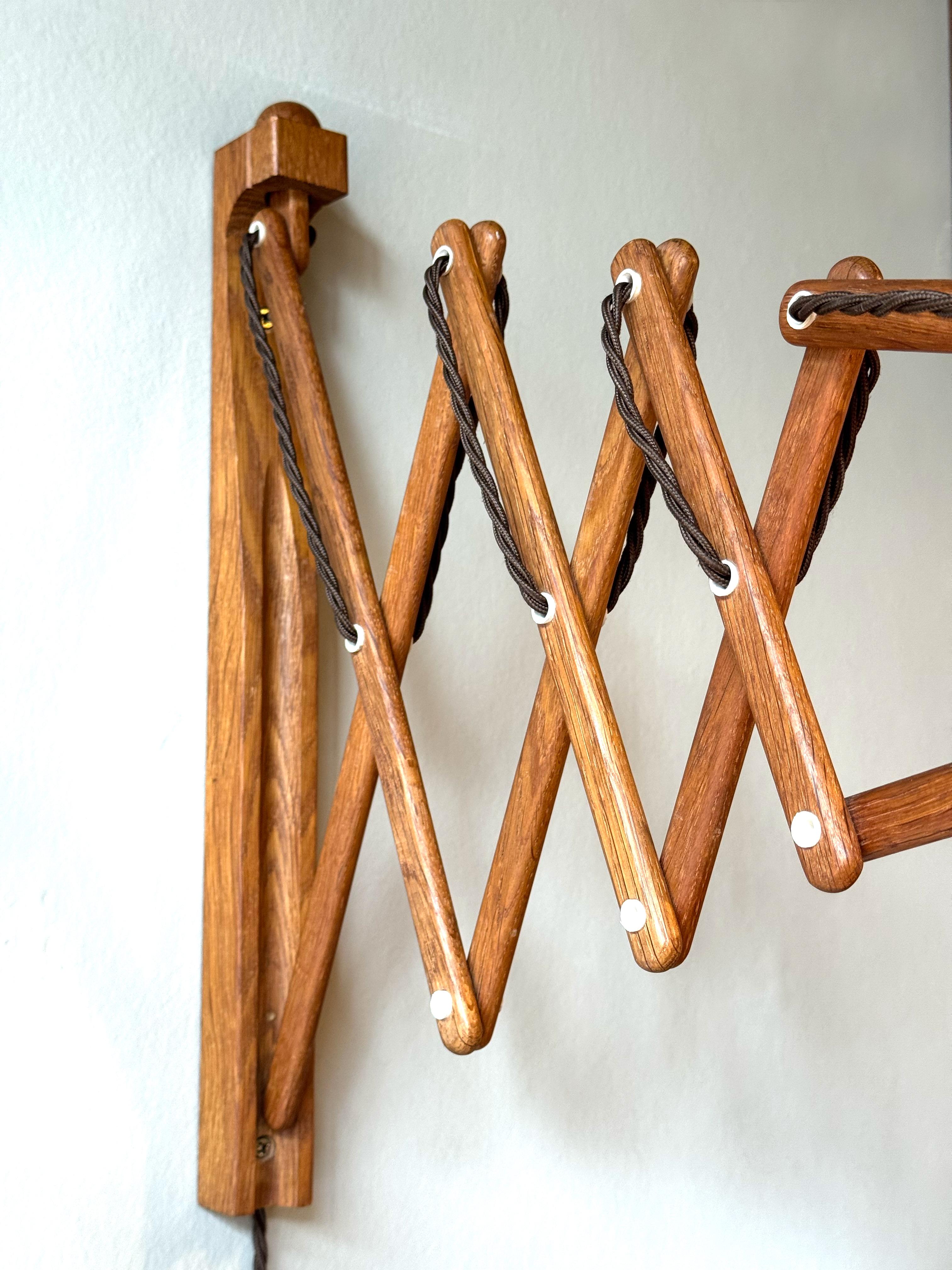 Mid-20th Century Large 'Sax' Wall Lamp Erik Hansen for Le Klint, 1952 For Sale