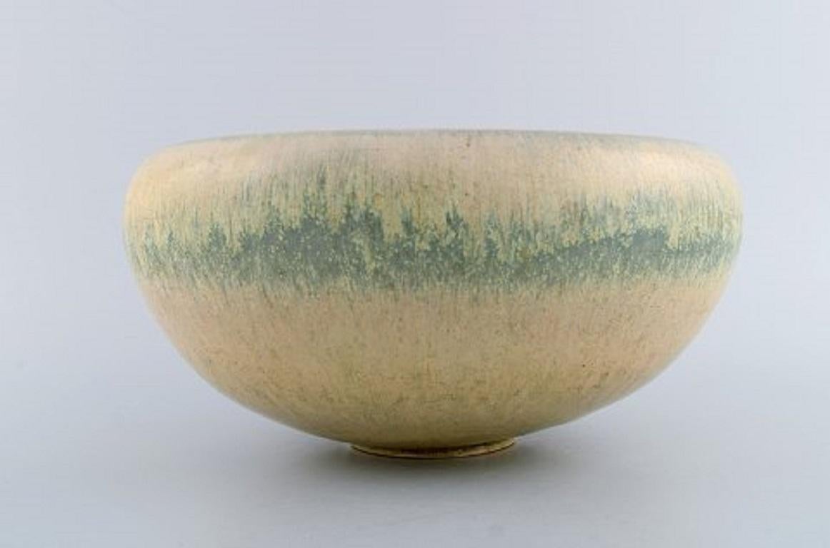 Large Saxbo Bowl in Glazed Ceramics, Danish Design, Mid-20th Century In Excellent Condition In Copenhagen, DK
