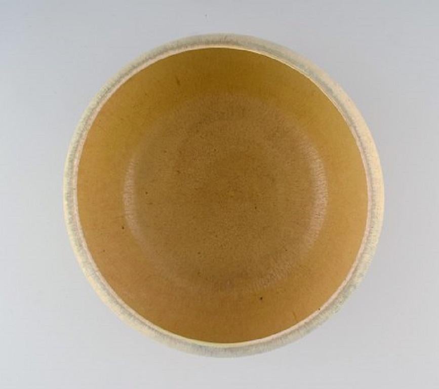 Large Saxbo Bowl in Glazed Ceramics, Danish Design, Mid-20th Century 1