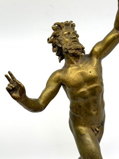 Großer Maßstab 18 Zoll Tanzender Faun von Pompeji in Bronze Fonderia Sommer Napoli