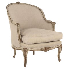 Large-Scale 18th Century Painted Bergere