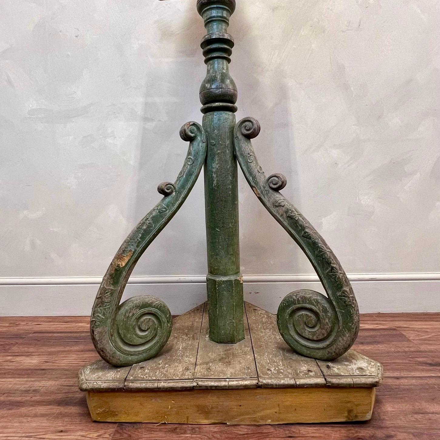 Large Scale 19th C French Lectern Original Scraped Paint In Good Condition In Southampton, GB