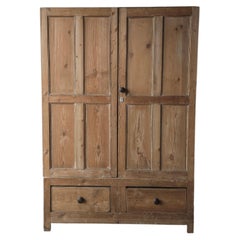 Large Scale 19th Century Antique English Pine Cabinet