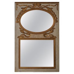 Antique Large Scale 19th Century Carved Gilded & Gesso Framed Mirror, circa 1890s