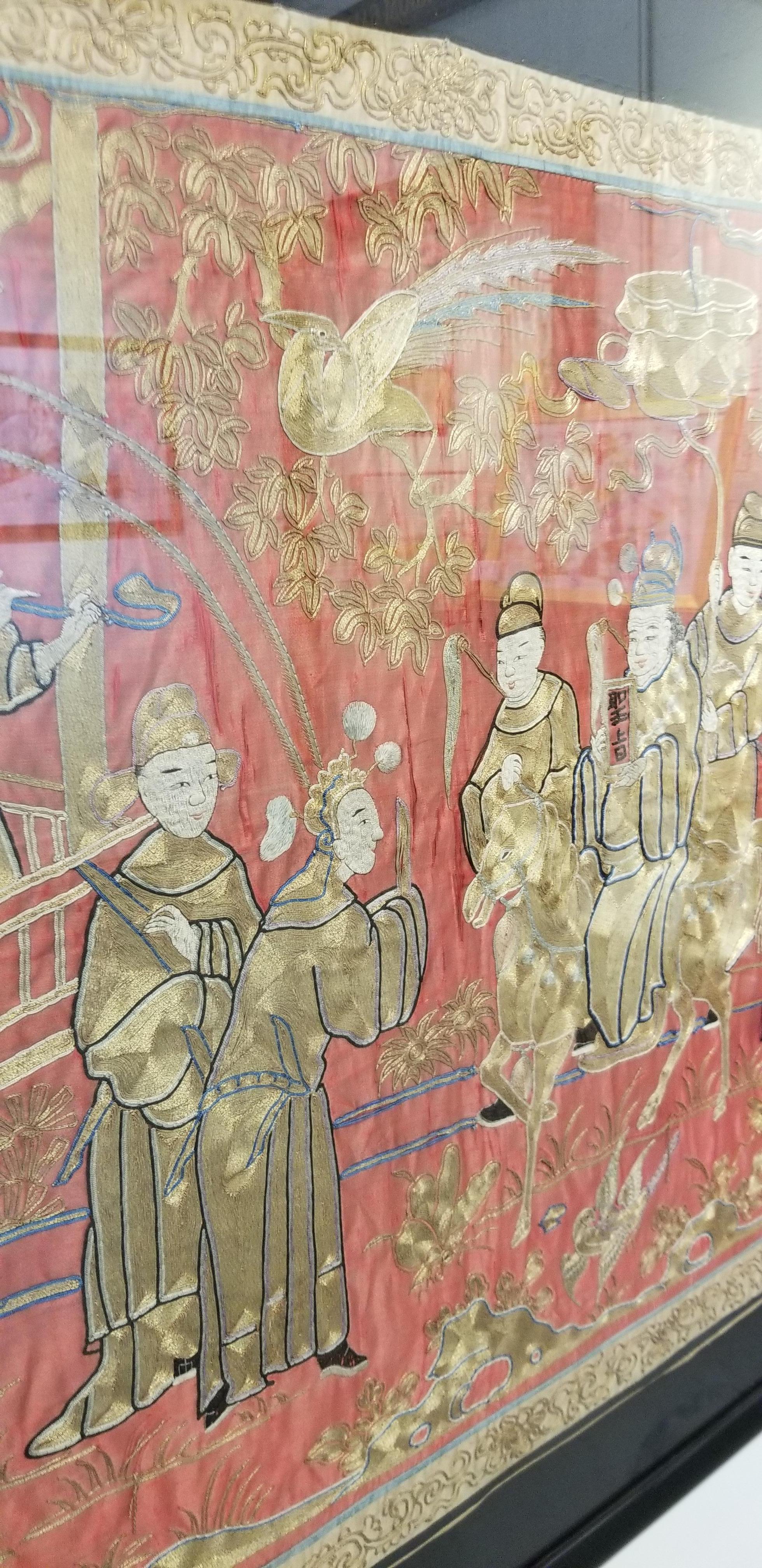 Qing Large-Scale 19th Century Chinese Embroidery Silk Tapestry
