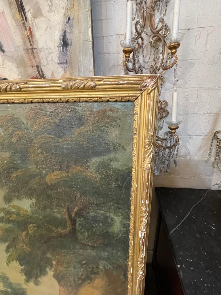 Large Scale 19th Century French Framed Oil on Canvas Painting For Sale 3