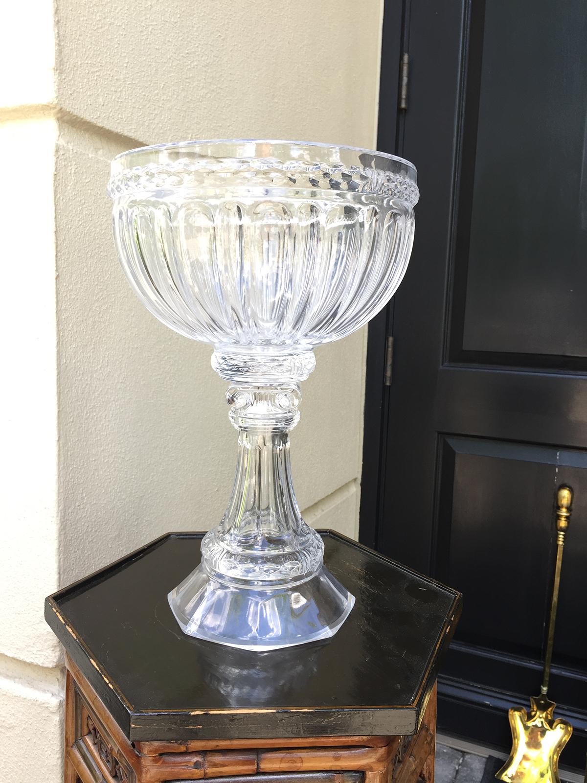 Large Scale 19th Century Glass Compote Centerpiece at 1stDibs