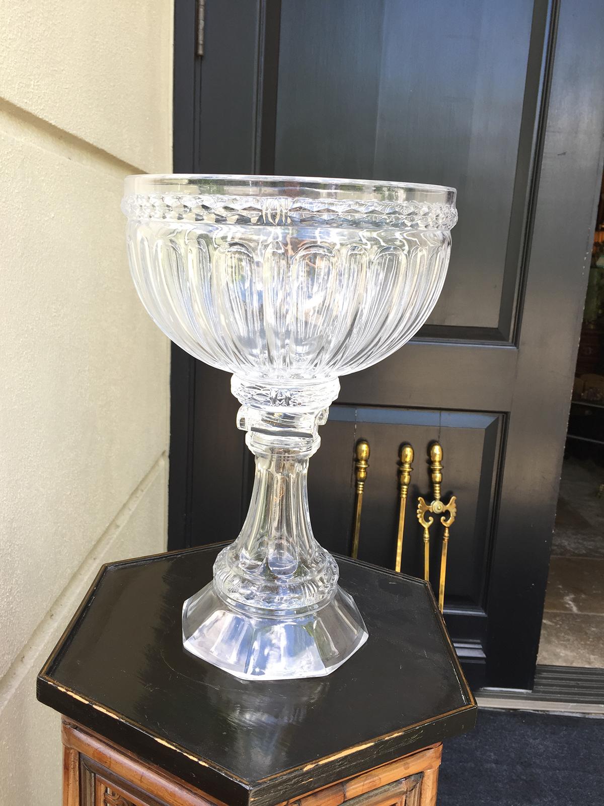 Large Scale 19th Century Glass Compote Centerpiece at 1stDibs