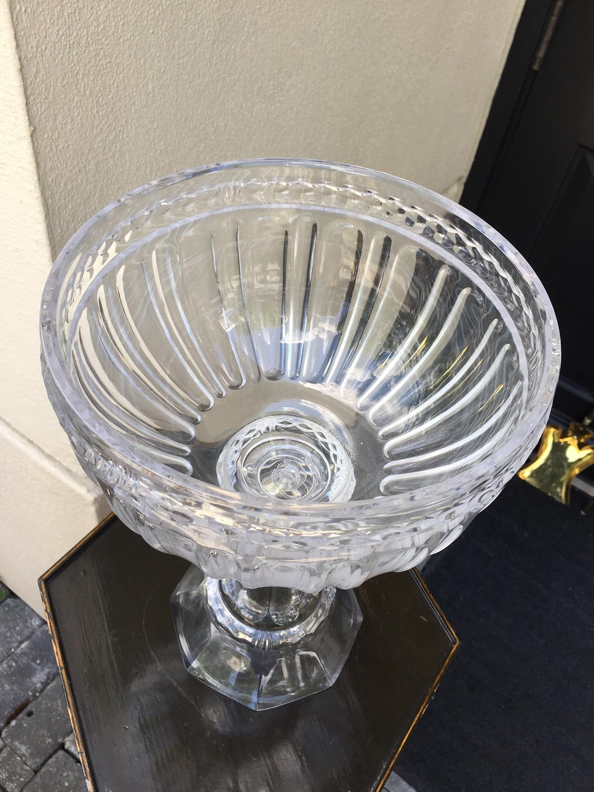 Large Scale 19th Century Glass Compote Centerpiece at 1stDibs
