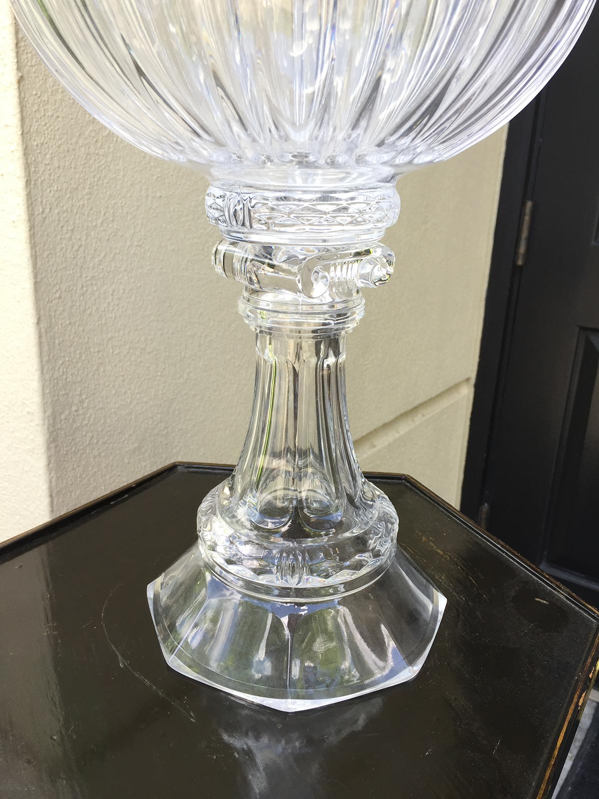 Large Scale 19th Century Glass Compote Centerpiece at 1stDibs