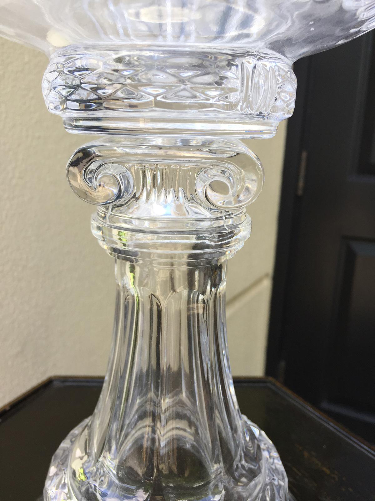 Large Scale 19th Century Glass Compote Centerpiece at 1stDibs