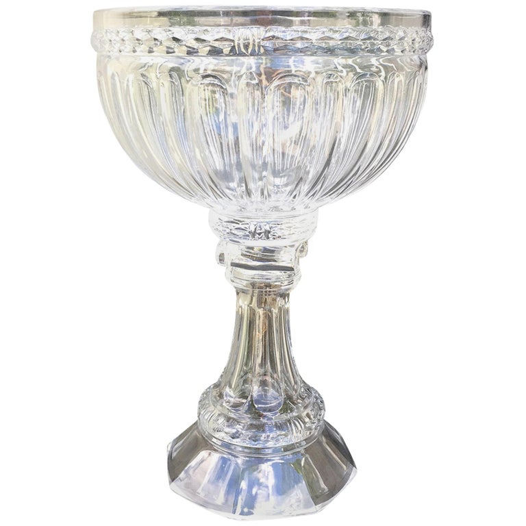 Large Scale 19th Century Glass Compote Centerpiece at 1stDibs