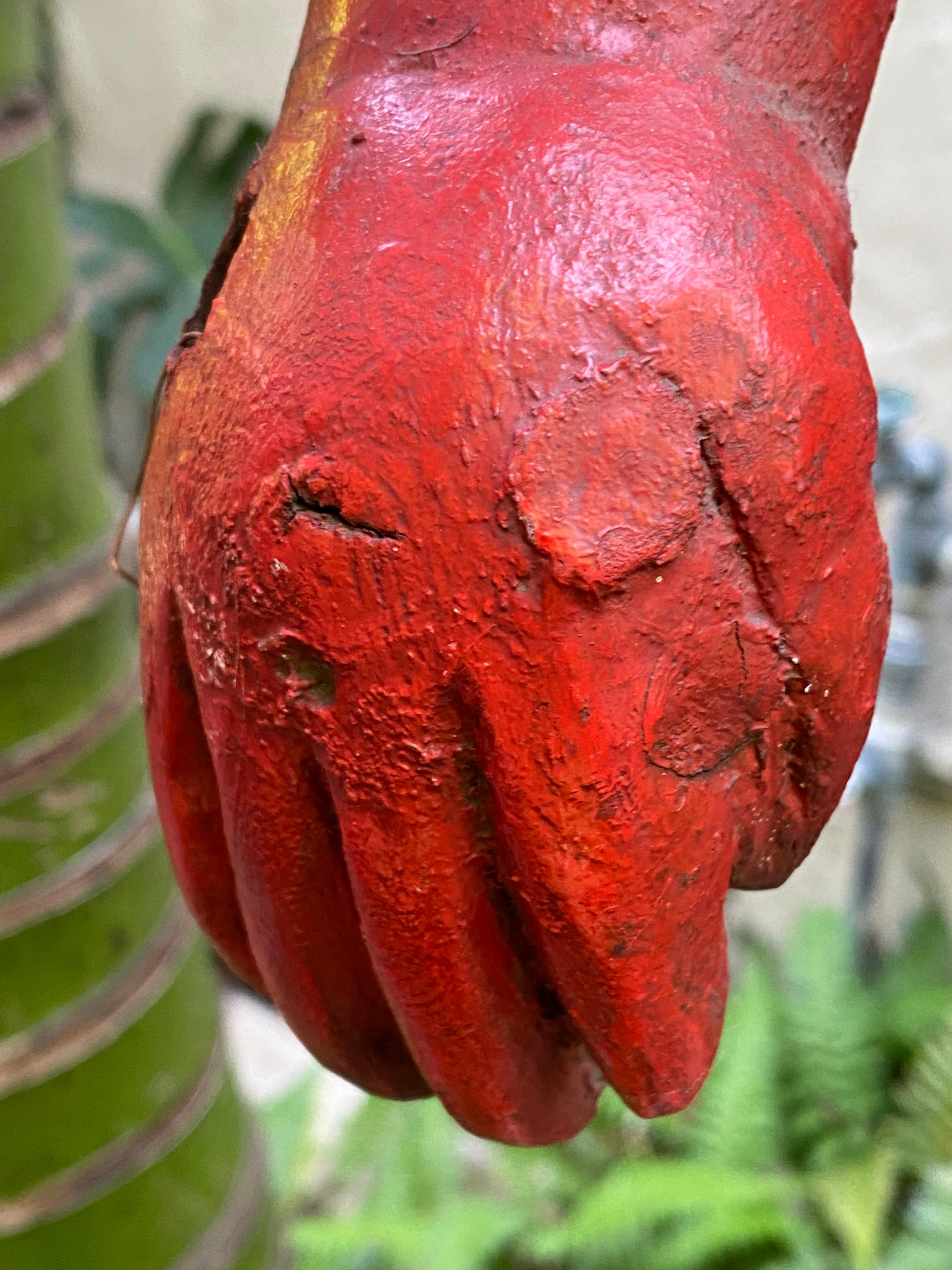 Diablo (figure de satyre) en bois sculpté guatémaltèque du XIXe siècle de grande taille en vente 3