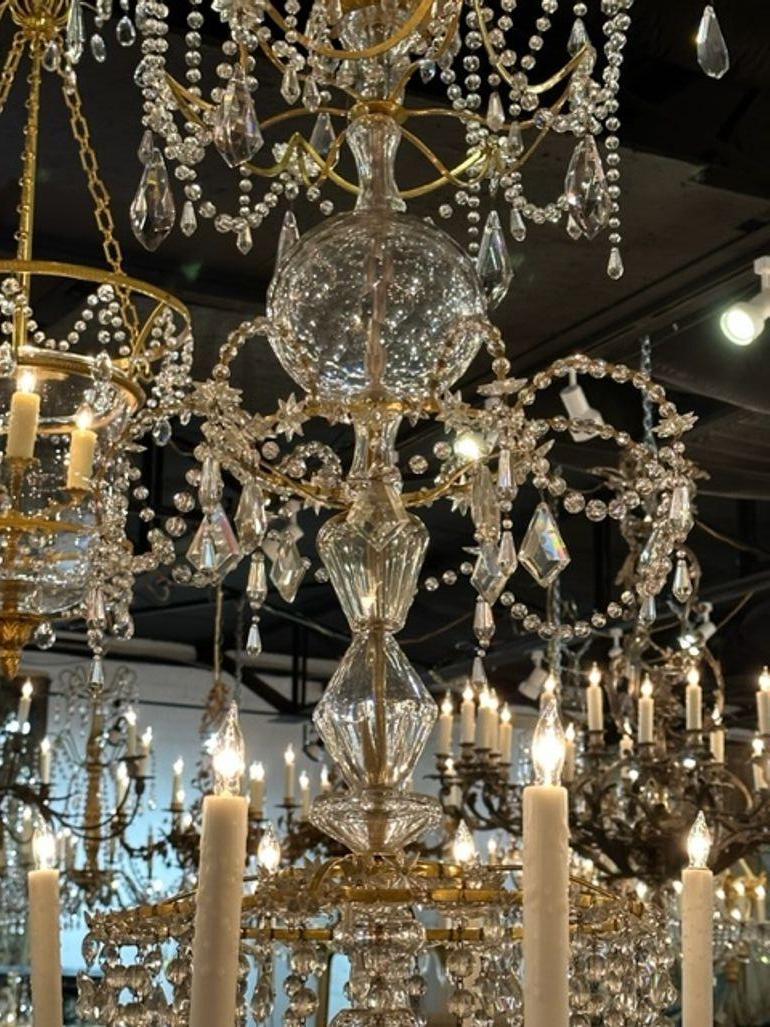 Large Scale 19th Century Russian Gilt Bronze Chandelier For Sale 1