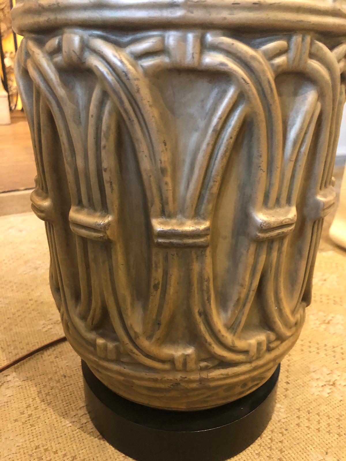 Large Scale 20th Century Art Deco Style Brass Lamp For Sale 6