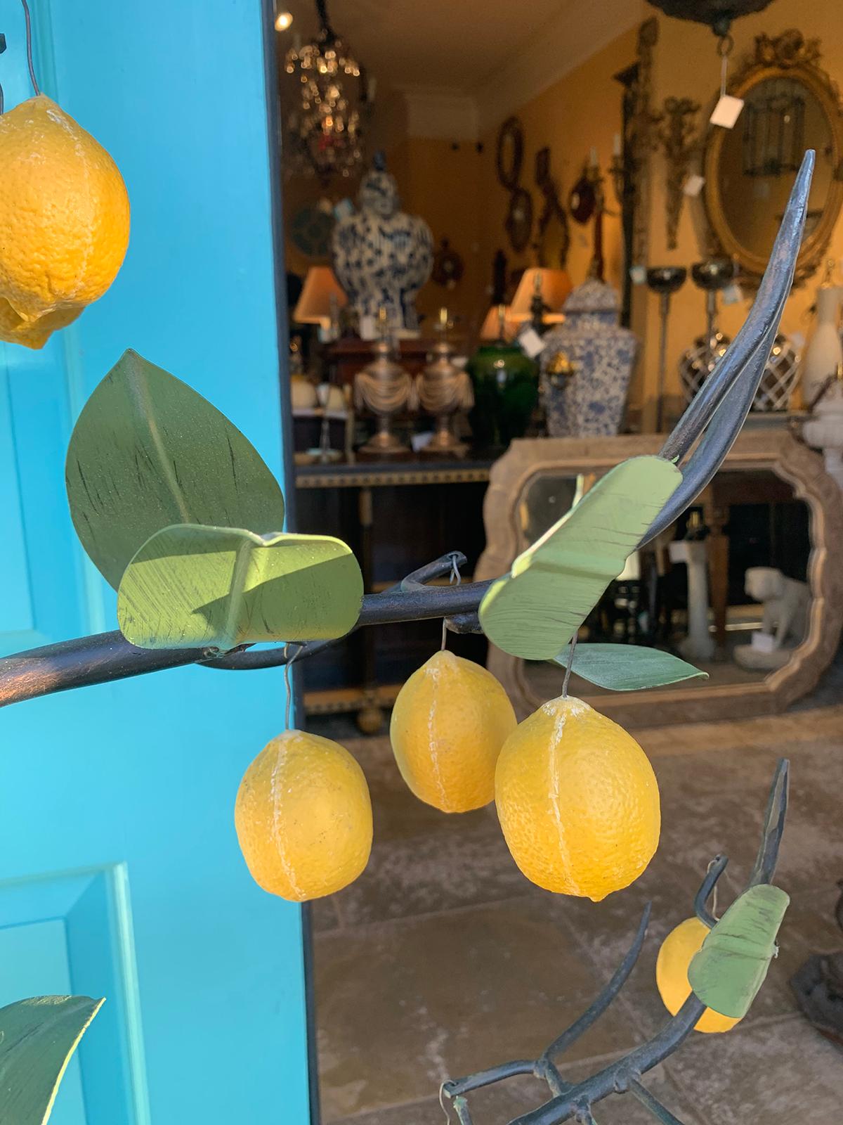 Large Scale 20th Century Italian Tole Lemon Tree 6