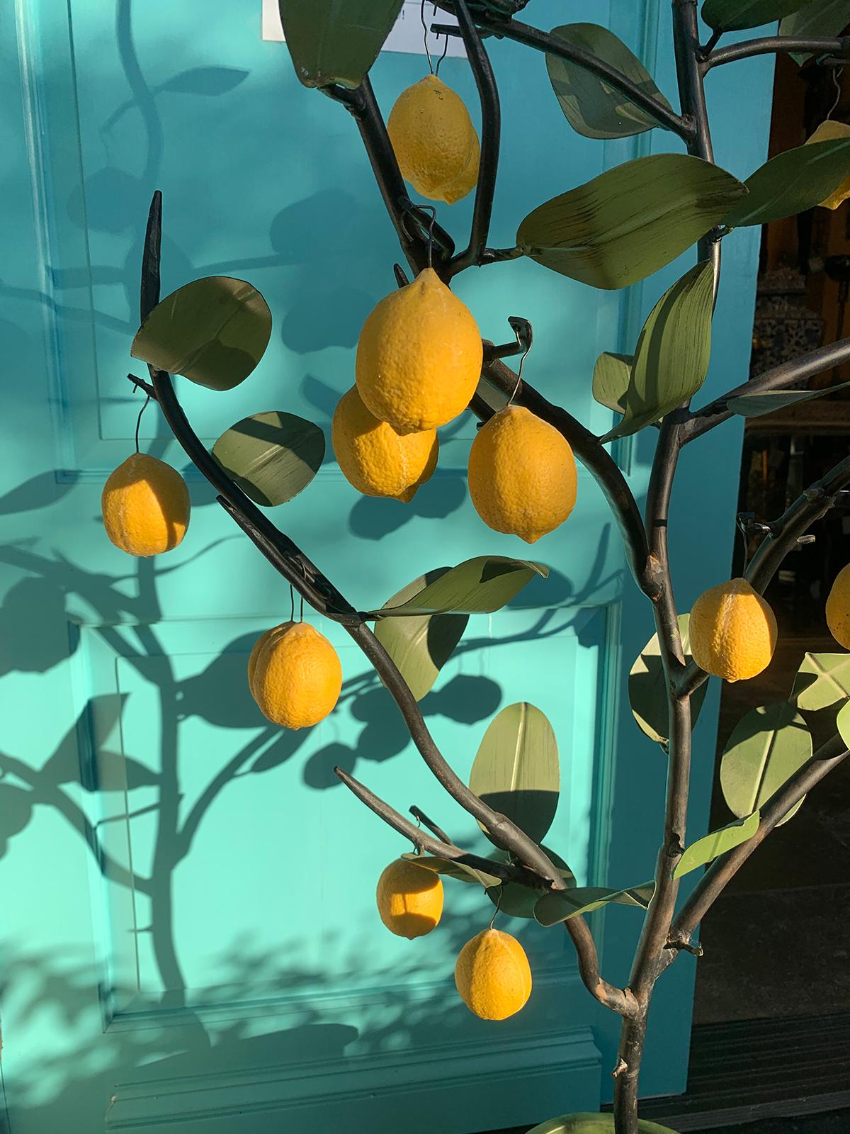 Large Scale 20th Century Italian Tole Lemon Tree 3