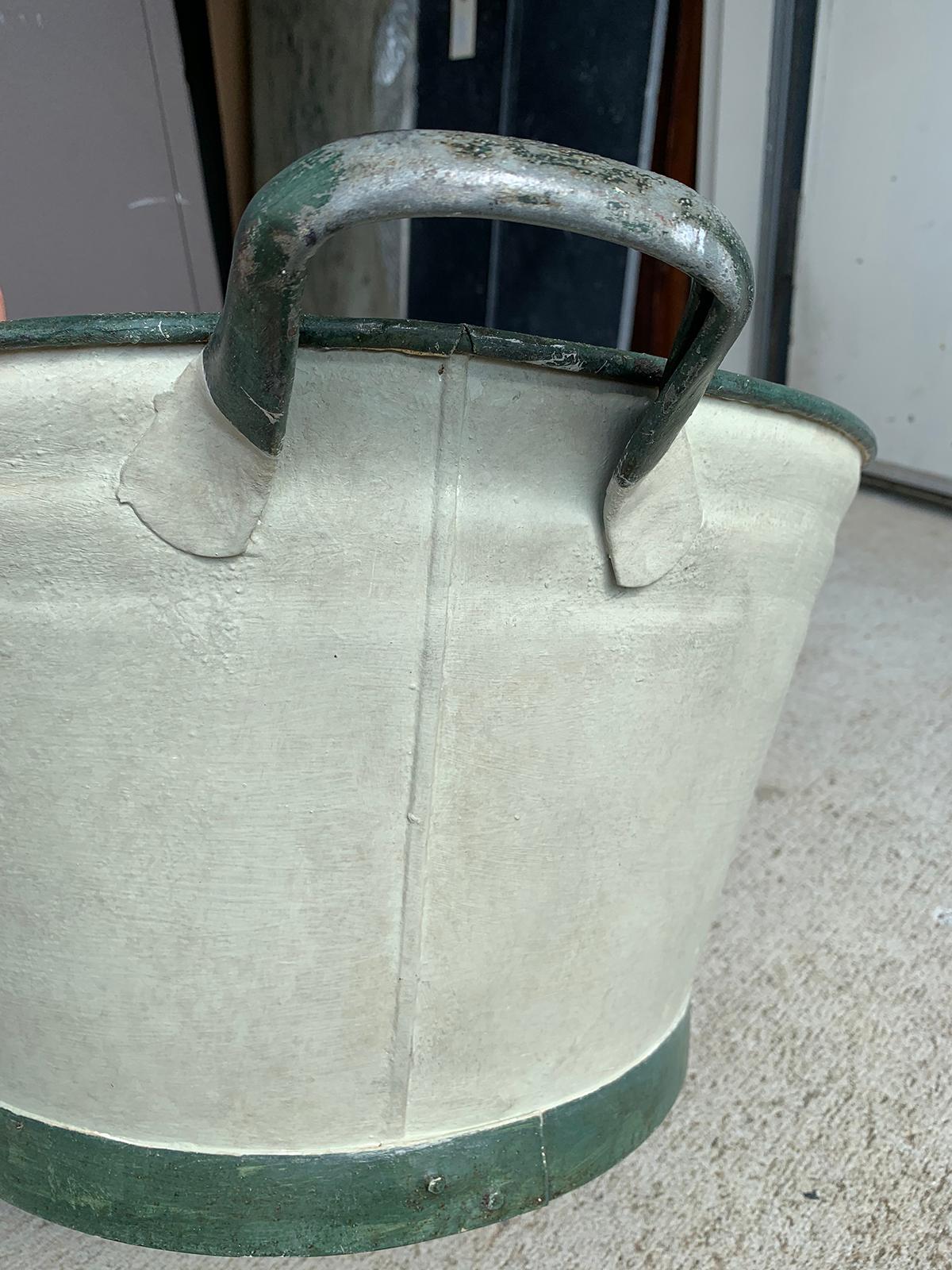 Large Scale 20th Century Tole Foot Bath with Custom Hand Painted Finish For Sale 5