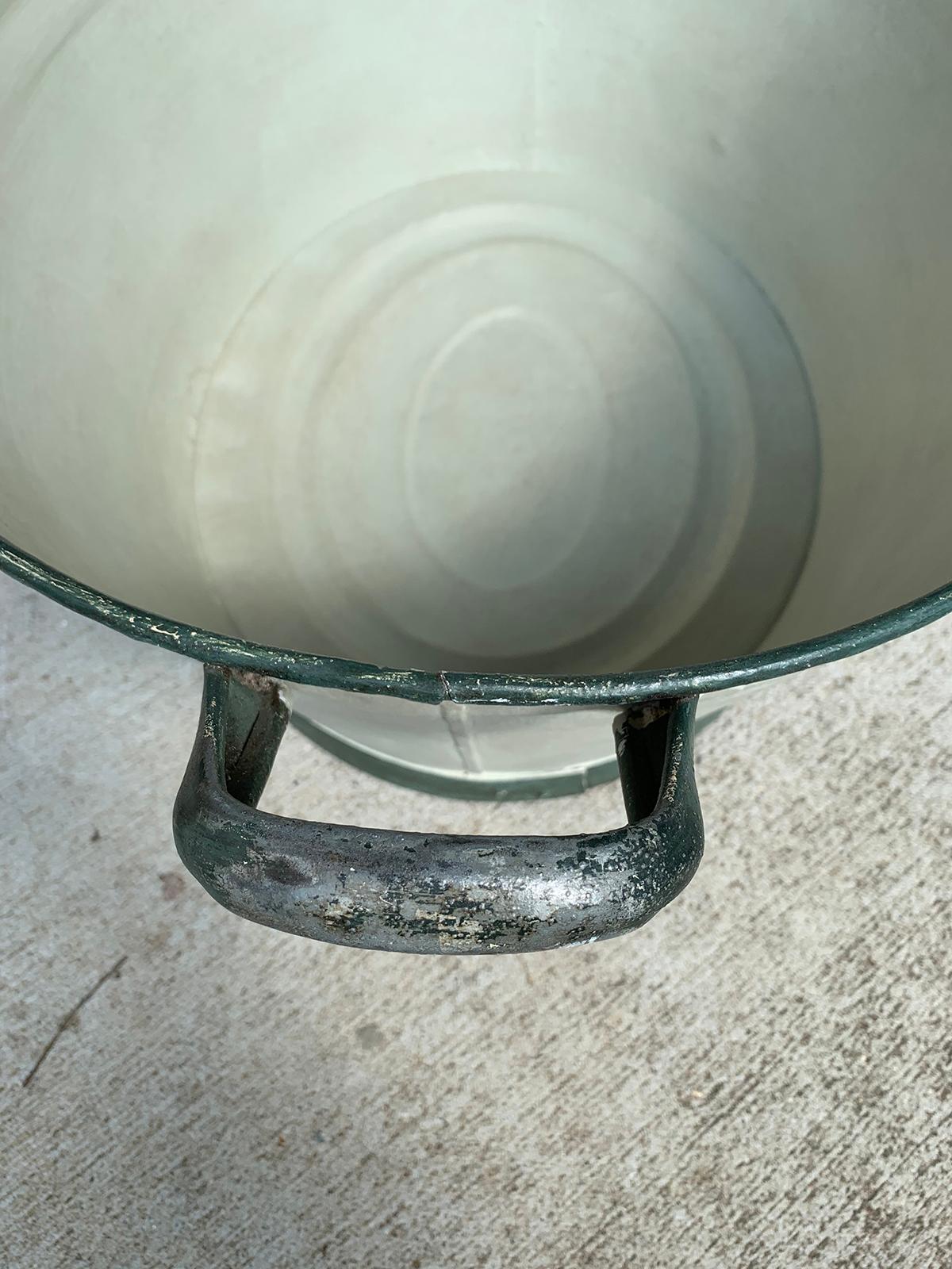 Large Scale 20th Century Tole Foot Bath with Custom Hand Painted Finish For Sale 6