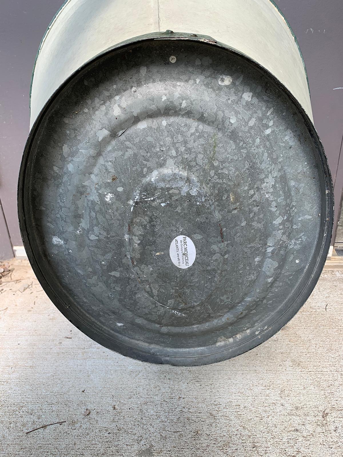 Large Scale 20th Century Tole Foot Bath with Custom Hand Painted Finish For Sale 8