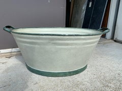 Large Scale 20th Century Tole Foot Bath with Custom Hand Painted Finish