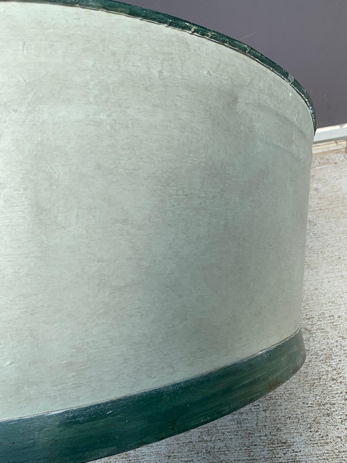 Large Scale 20th Century Tole Foot Bath with Custom Hand Painted Finish For Sale 4